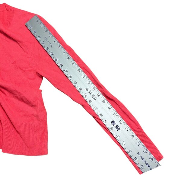 J Crew Sweater M Pink Cashmere Classic-fit Crewneck BA400 Neon Bright Soft New - Picture 8 of 10